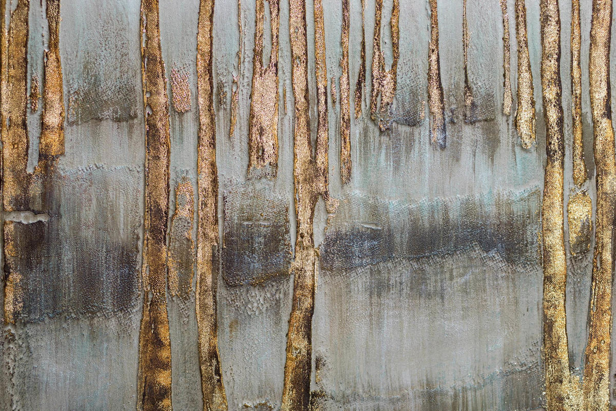 ACRYLBILD HANDGEMALT 150/70 cm - Braun/Grau, Holz/Textil (150/70cm) - KUNSTLOFT