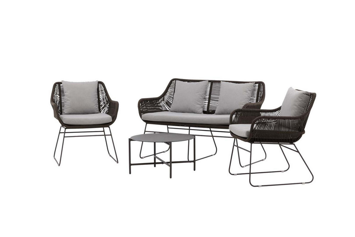 LOUNGE-SET braun - Braun, Holzwerkstoff - ebuy24