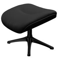 POLSTERHOCKER - Schwarz, Leder/Metall (44/39/49cm) - home24