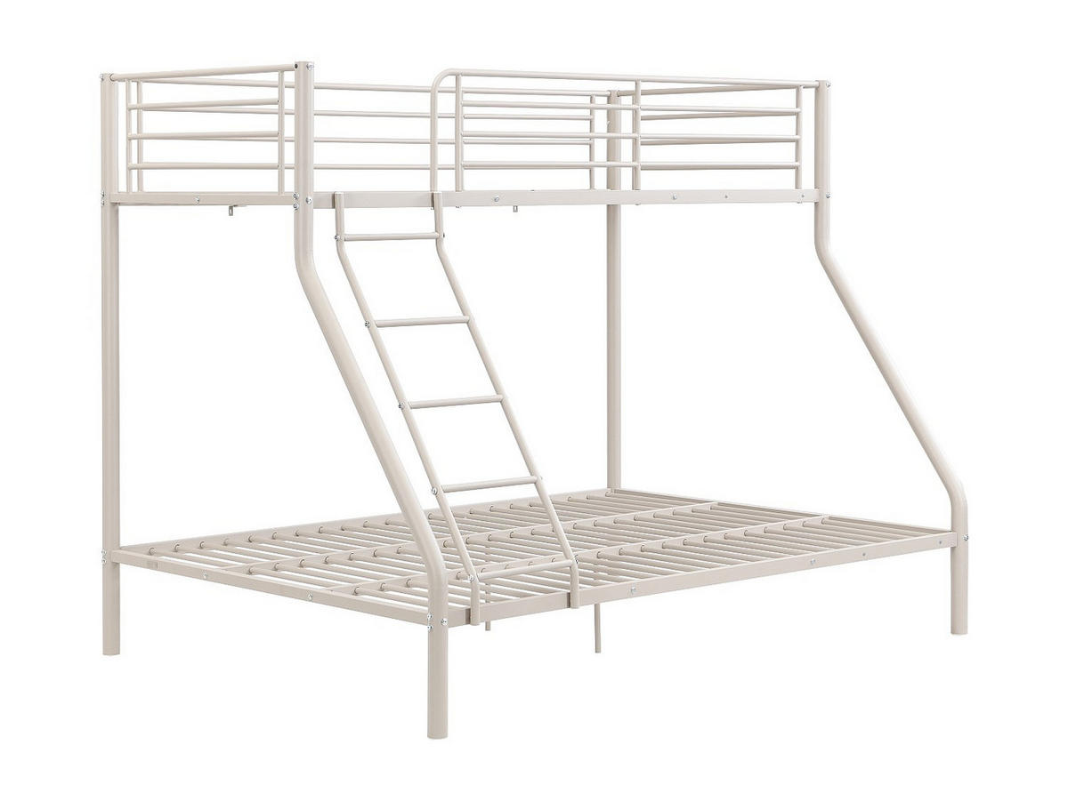 ETAGENBETT - 3 Personen - Metall - Beige - - Beige, Metall (90/190cm) - Vente-Unique