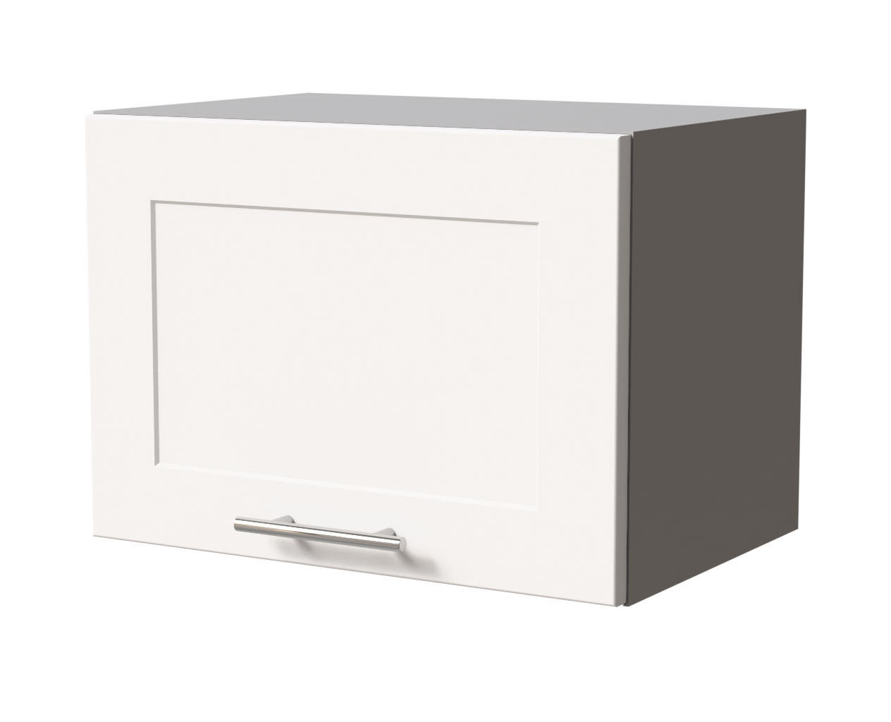 KLAPPHÄNGESCHRANK Oslo W4B/50 Grau / Weiß Matt 50 / 32,5 / 36cm - Weiß/Grau, Holz/Holzwerkstoff (50/36/32.5cm) - Feldmann-Wohnen