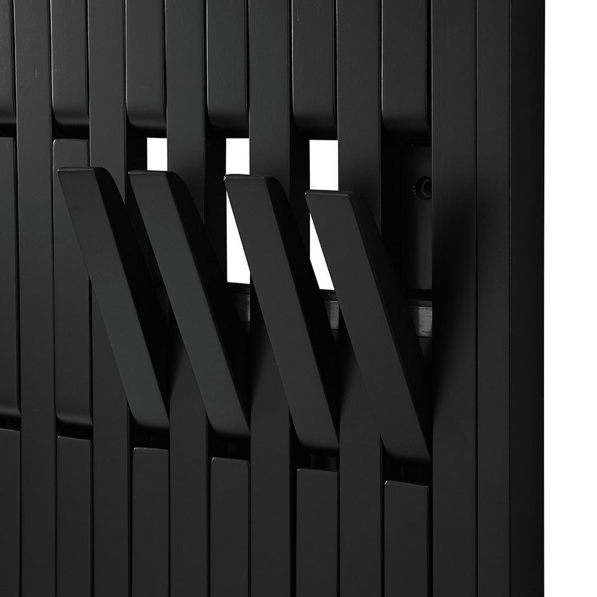 GARDEROBENPANEEL QUEST Schwarz - 55 x 4 x 105 cm - Schwarz, Holz/Holzwerkstoff (55/105/5cm) - Home Deluxe