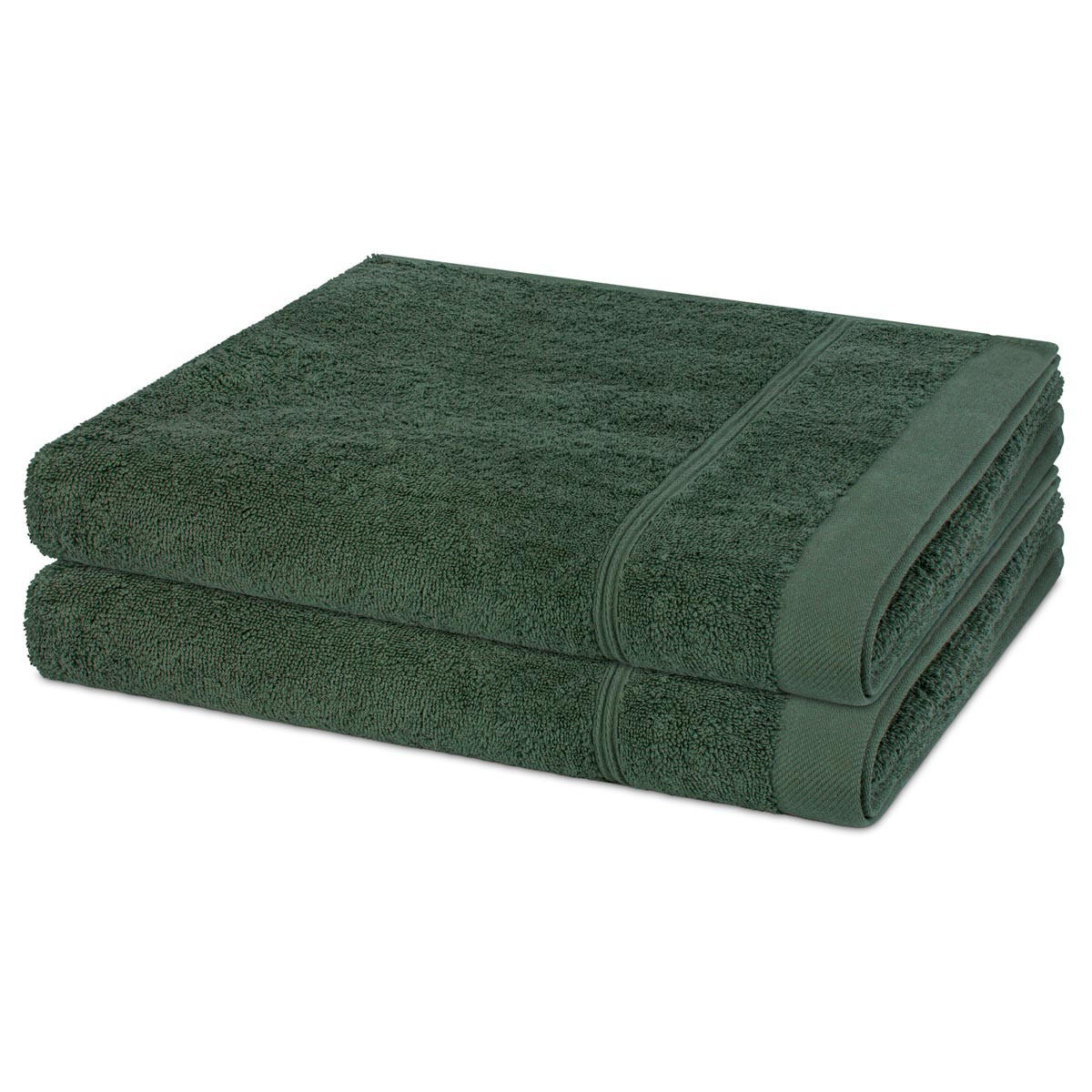 DUSCHTUCH Rubin 2er-Set - Dunkelgrün, Textil (70/140cm) - Ross