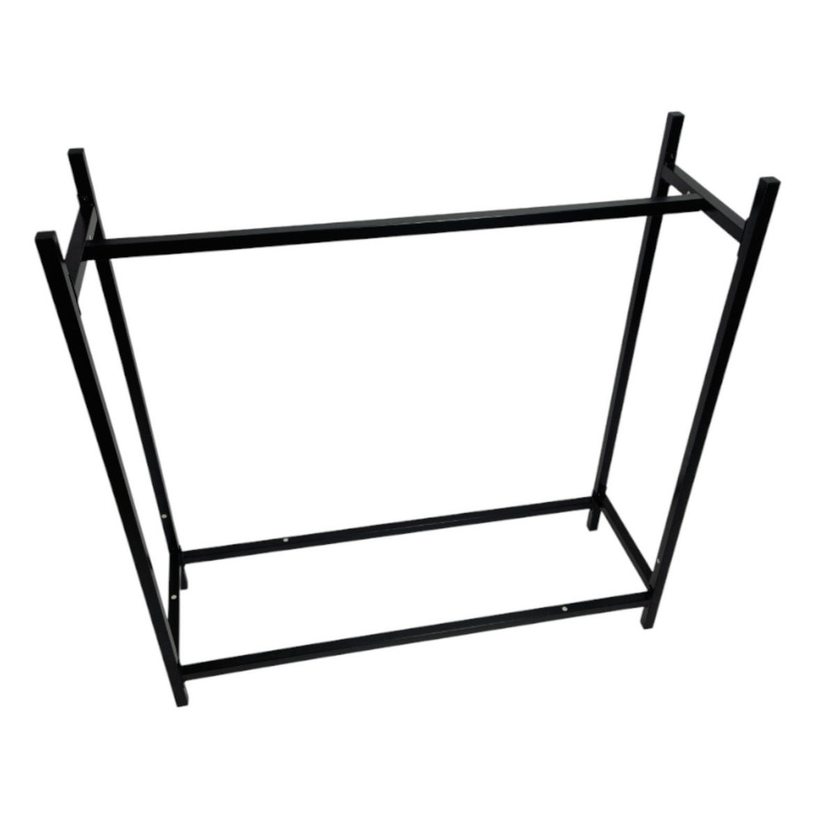 KAMINHOLZREGAL, Metall, Schwarz, stabil 110×35×110 cm - Schwarz, Metall (110/110/35cm) - Begryf