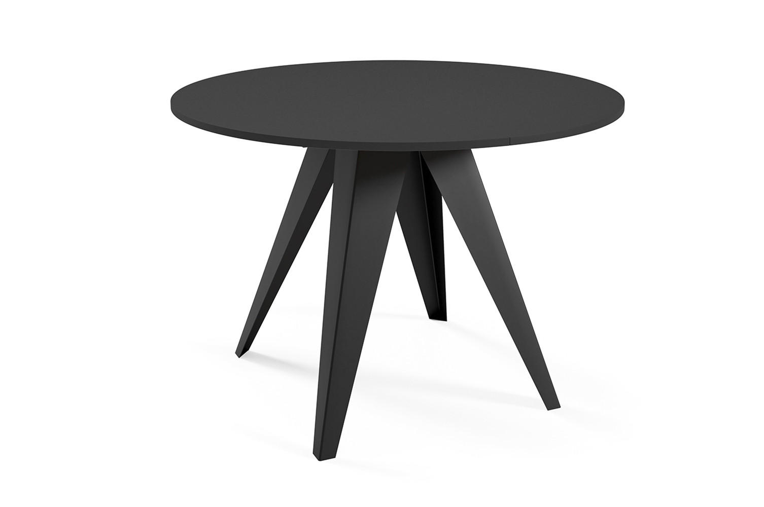 ESSTISCH Gerda Schwarz Molet / Schwarz 100/138 / 100 / 76cm - Schwarz, Holz/Holzwerkstoff (100/100/76cm) - Feldmann-Wohnen