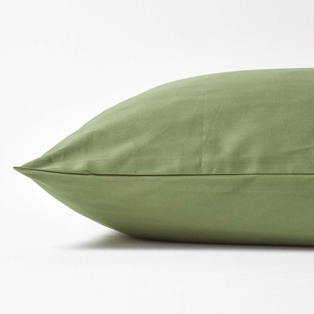 BIO-KISSENBEZUG Satin, Fadendichte 400 - Grün, Textil (40/80cm) - Homescapes