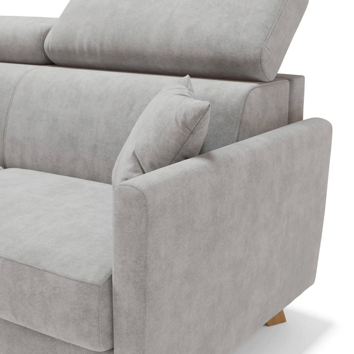 SCHLAFSOFA Francy - Grau, Metall (200/92/97cm) - Divani.store