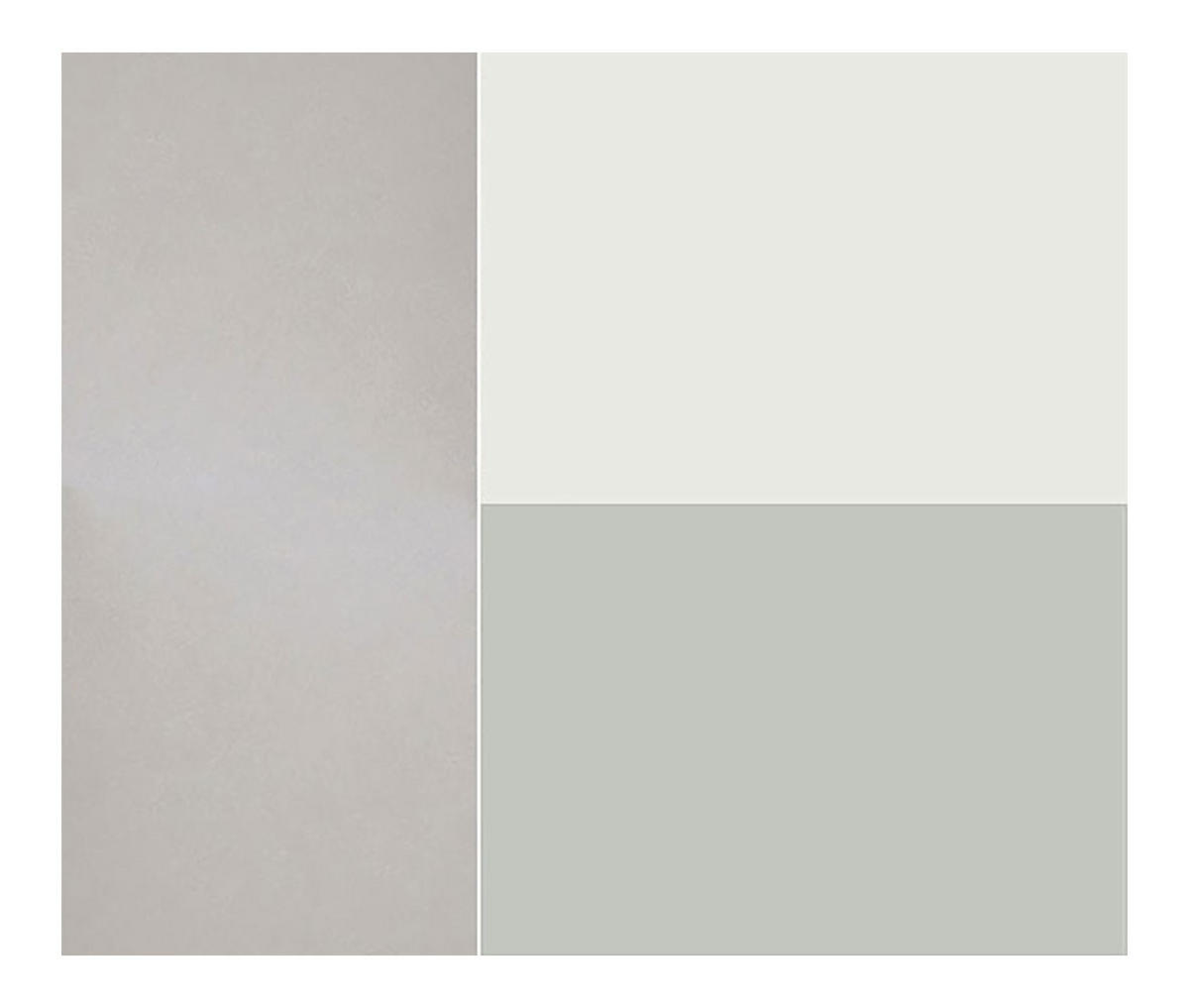 WINKELKÜCHE Florence grau / RAL 9003 signalweiß semi matt & RAL 9018 papyrusweiß semi matt 9-teilig - Weiß/Grau, Holzwerkstoff (230/207/172.2cm) - Feldmann-Wohnen