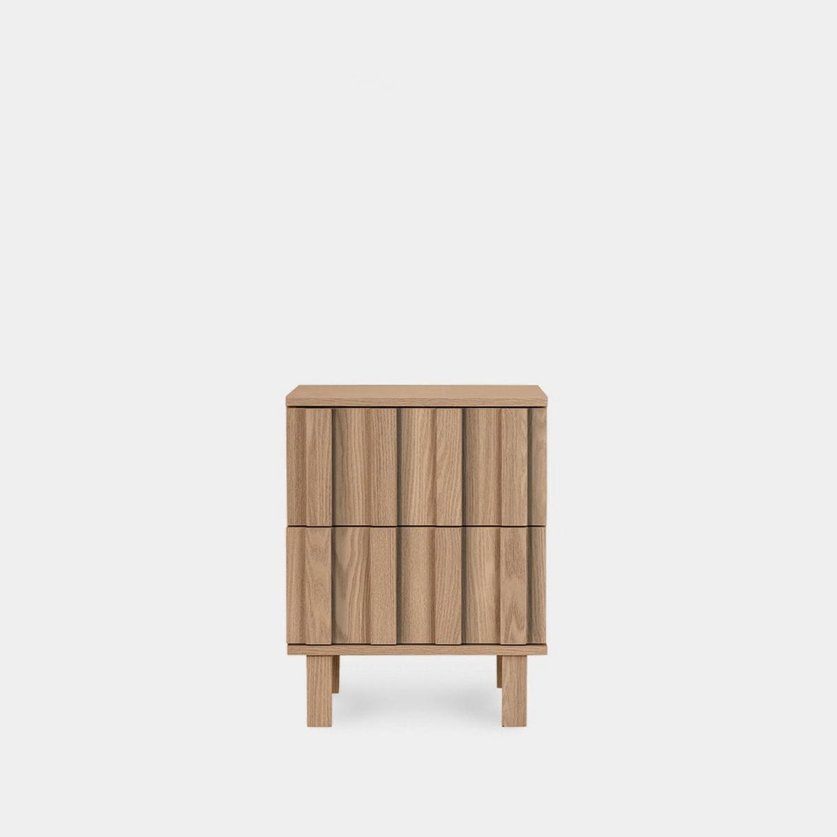 NACHTTISCH 2 SCHUBLADEN Otto Natürlich 42 cm x 54 cm - Naturfarben, Holzwerkstoff (42/54/40cm) - Klast Home