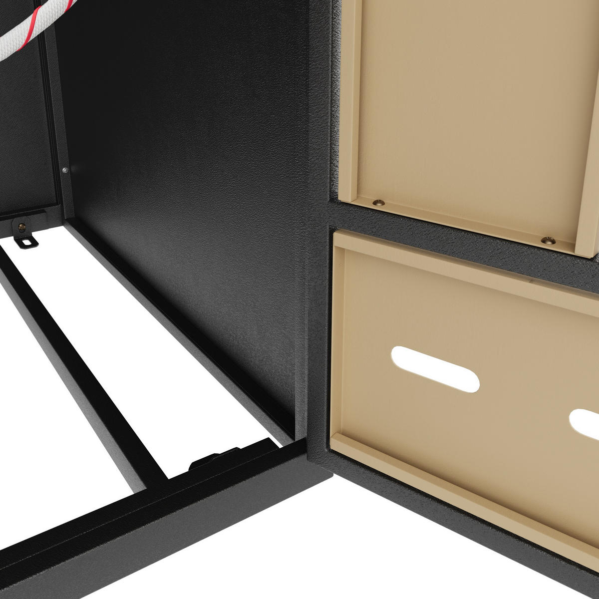 MÜLLTONNENBOX aus Stahl in Grau Holzoptik mit Pflanzdach & Abfalltrennung - Grau, Metall (132/124/80cm) - Modfu