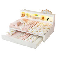POLSTERBETT aus Spanplatte und MDF 90x200 cm in Weiß mit LED, USB & Ausziehbett - Weiß, Holzwerkstoff (90/200cm) - Modfu