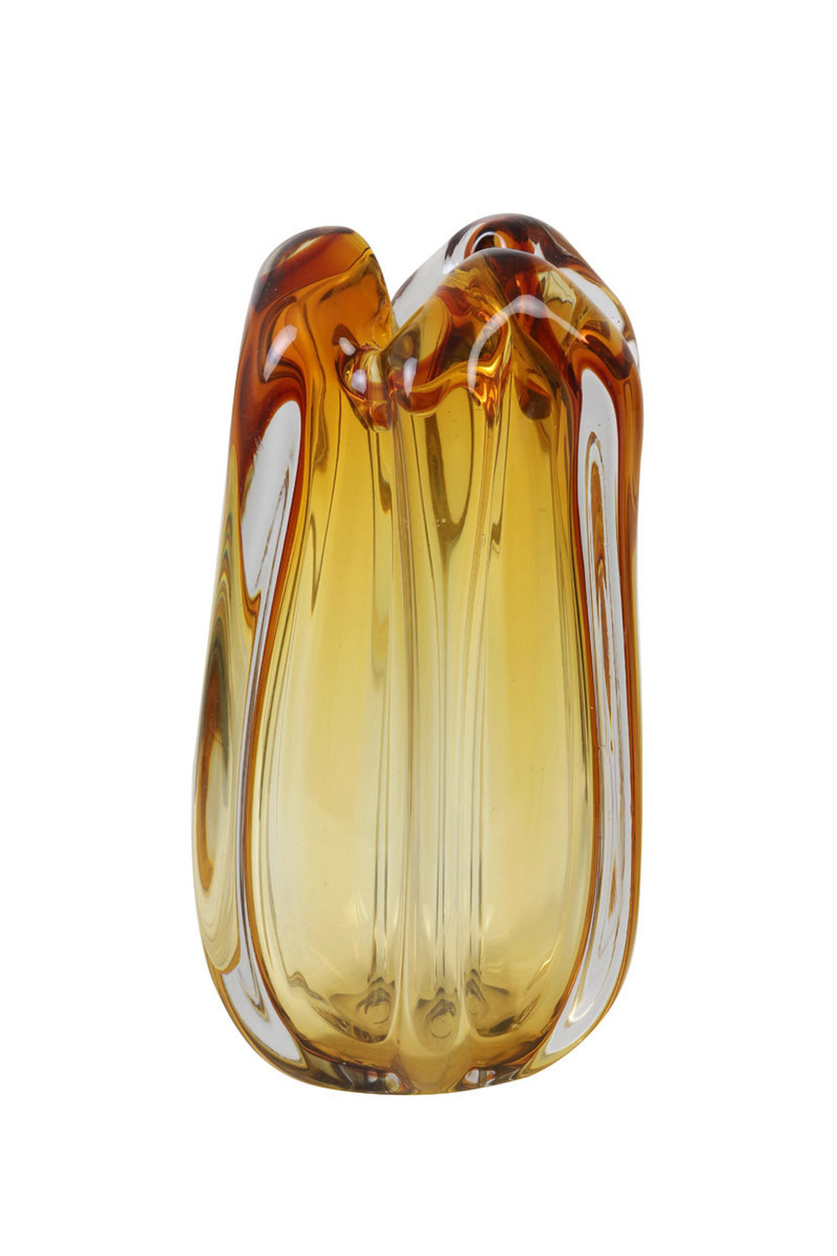 TOPF Murela - Orange - 15/15/28 cm - Orange, Glas (15/28cm) - Light & Living