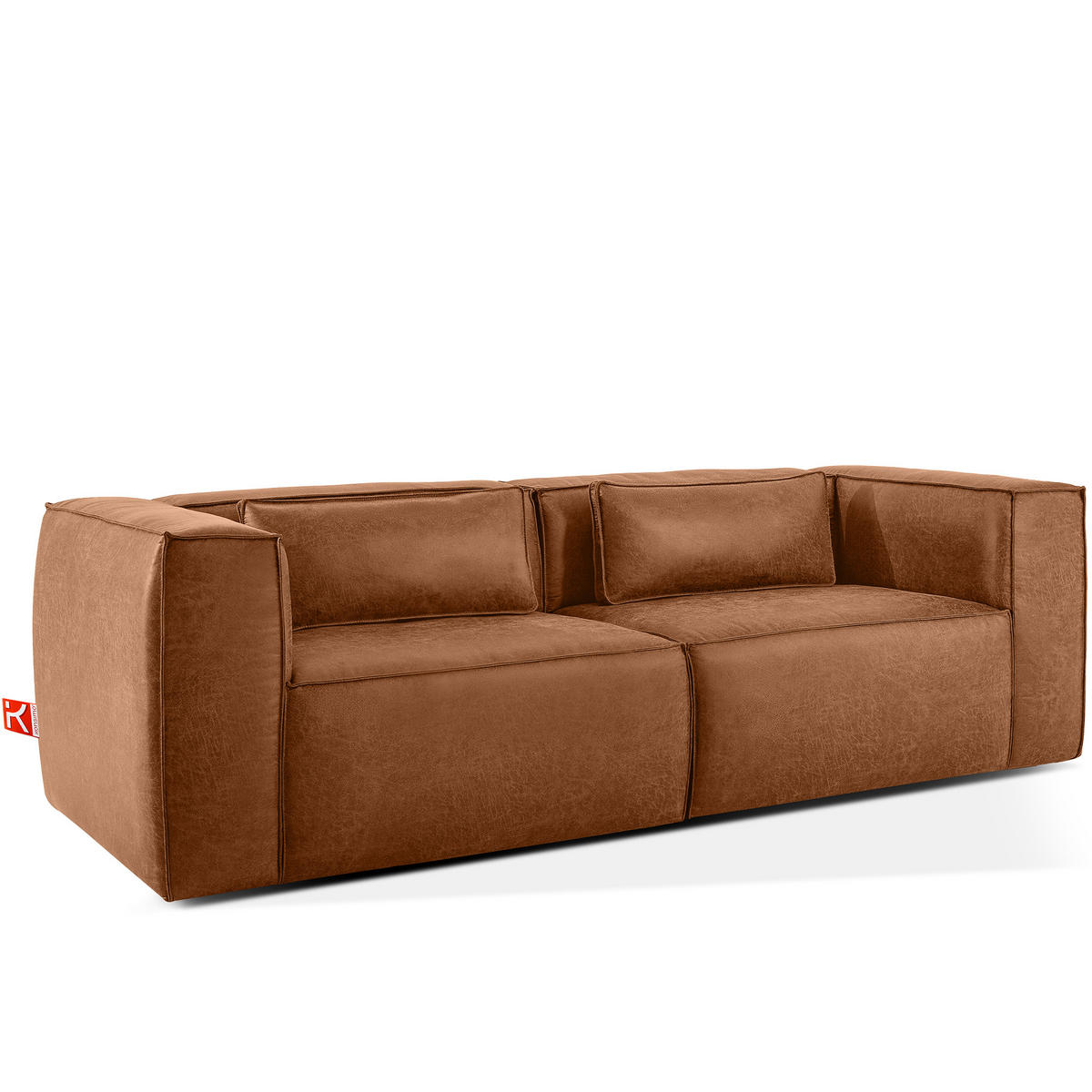 3-SITZER SOFA FEROX, Rot - Rot, Holz/Holzwerkstoff (240/73/96cm) - KONSIMO®