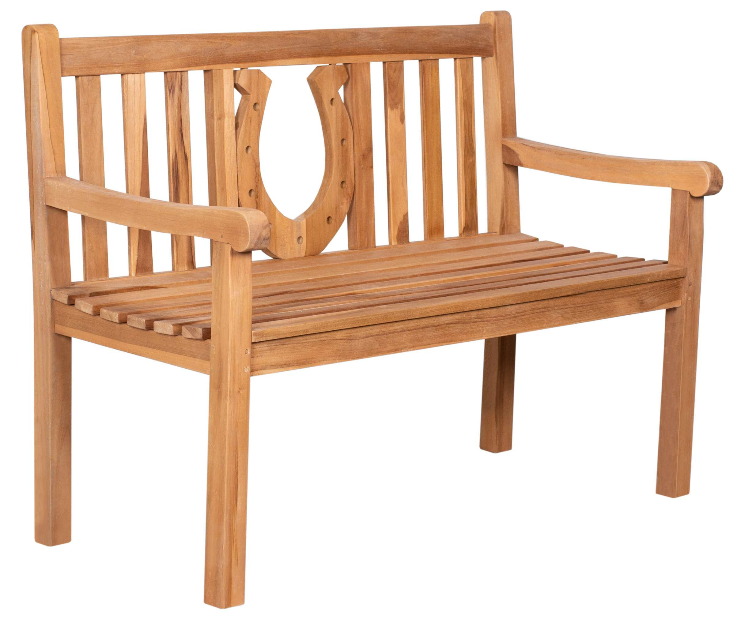GARTENBANK Hufeisen - Naturfarben, Holz/Metall (120/94/60cm) - Mr. Deko
