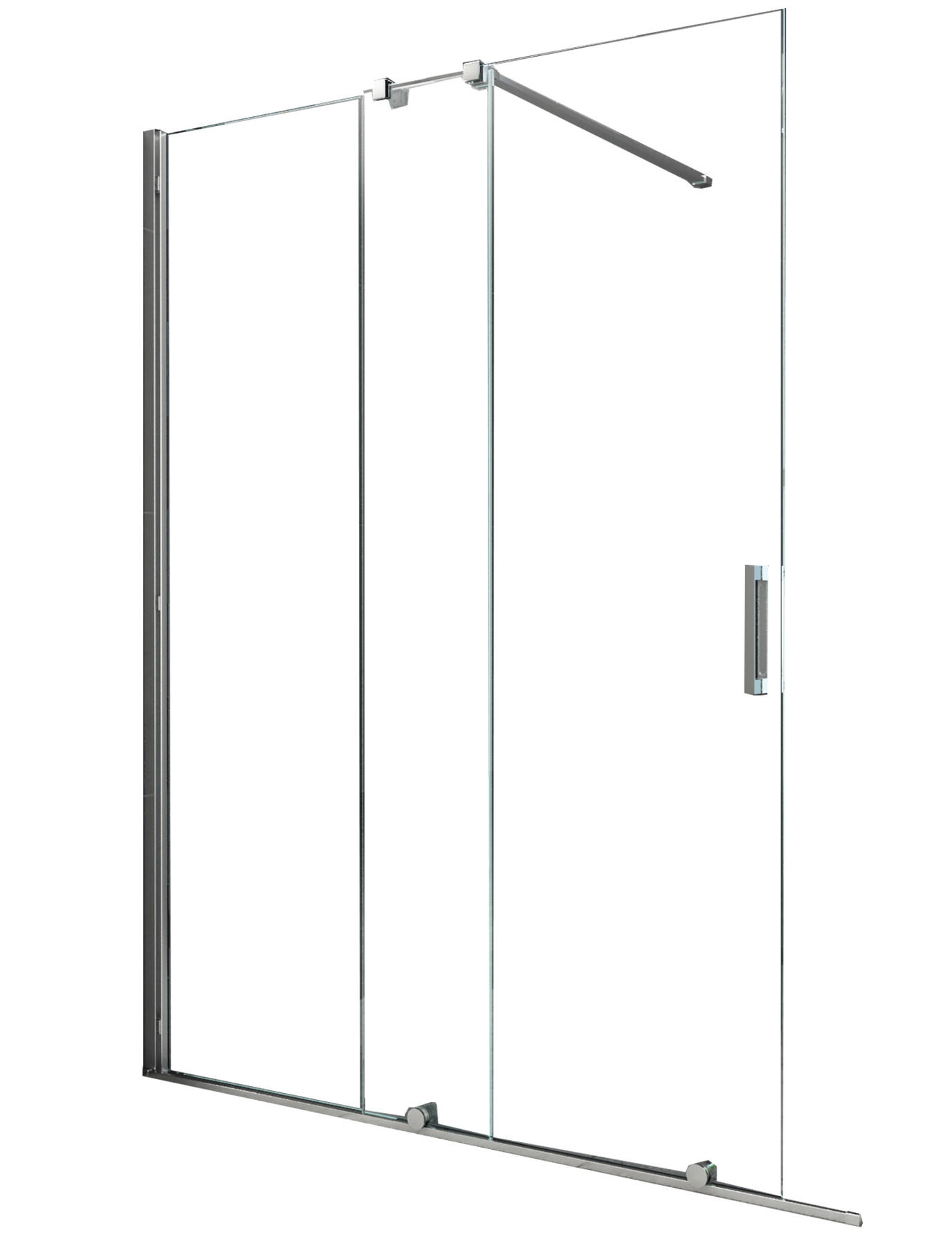 SCHIEBETÜR-DUSCHWAND TRAVERSO Klar 180 x 200 cm 8 mm ESG - Klar, Glas (180/200cm) - Glasdeals