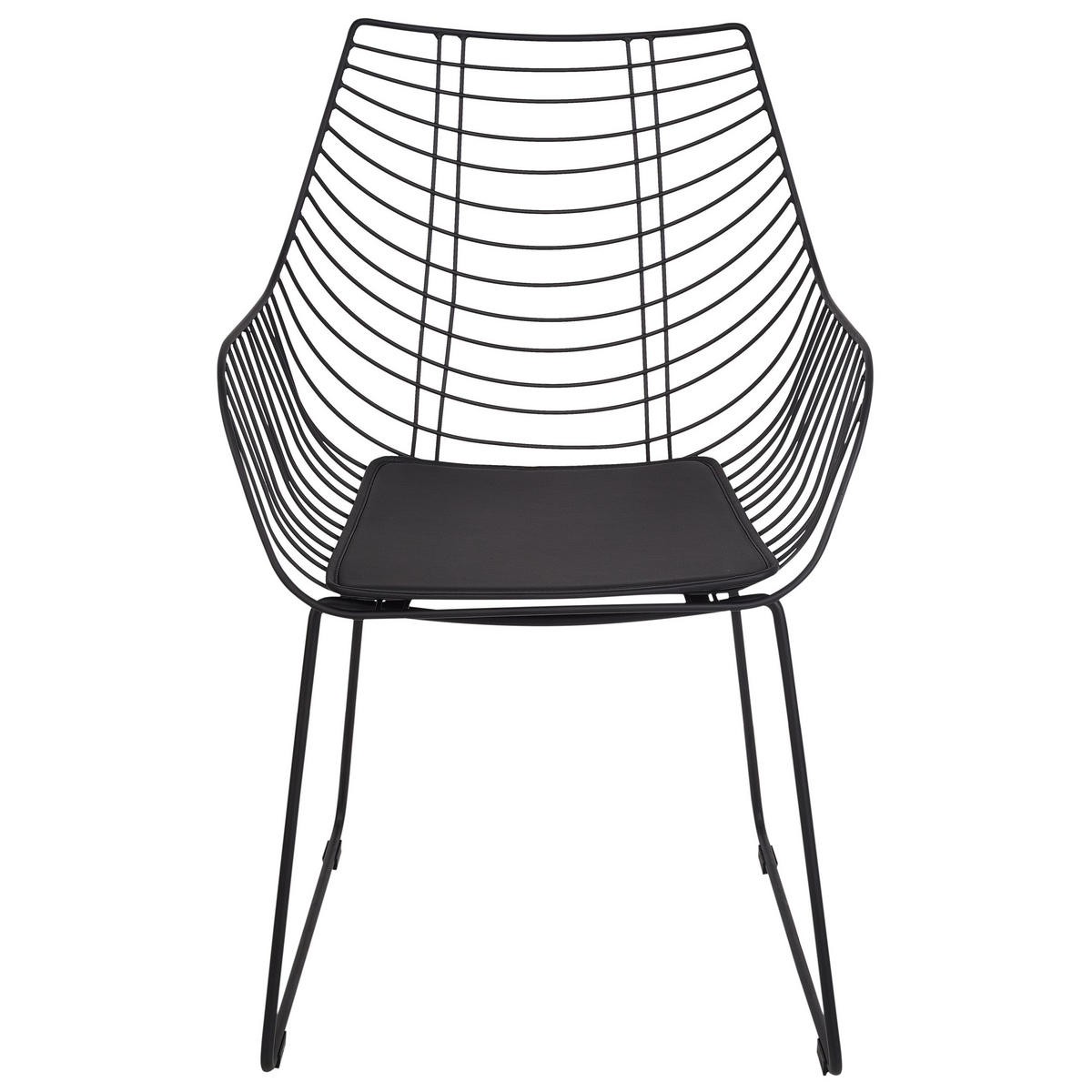 ESSZIMMERSTUHL 2er-Set Metall Schwarz Annapolis - Schwarz, Metall (57/86/56cm) - Beliani