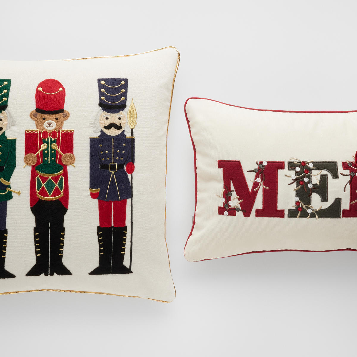 KISSENBEZUG Lettea, 60x30cm, Weiß, Weihnachten Kissenhülle, Weihnachtsdeko, Christmas, Weihnachtsmotiv Sofakissen Dekokissenbezuge - Rot, Kunststoff (60/30cm) - home&you