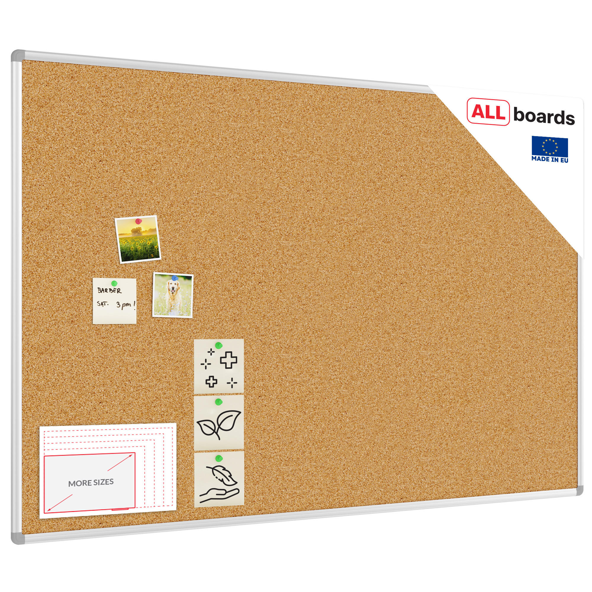 PINNWAND mit Alurahmen 150x100cm - Multicolor, Holz (150/100/1.6cm) - ALLboards