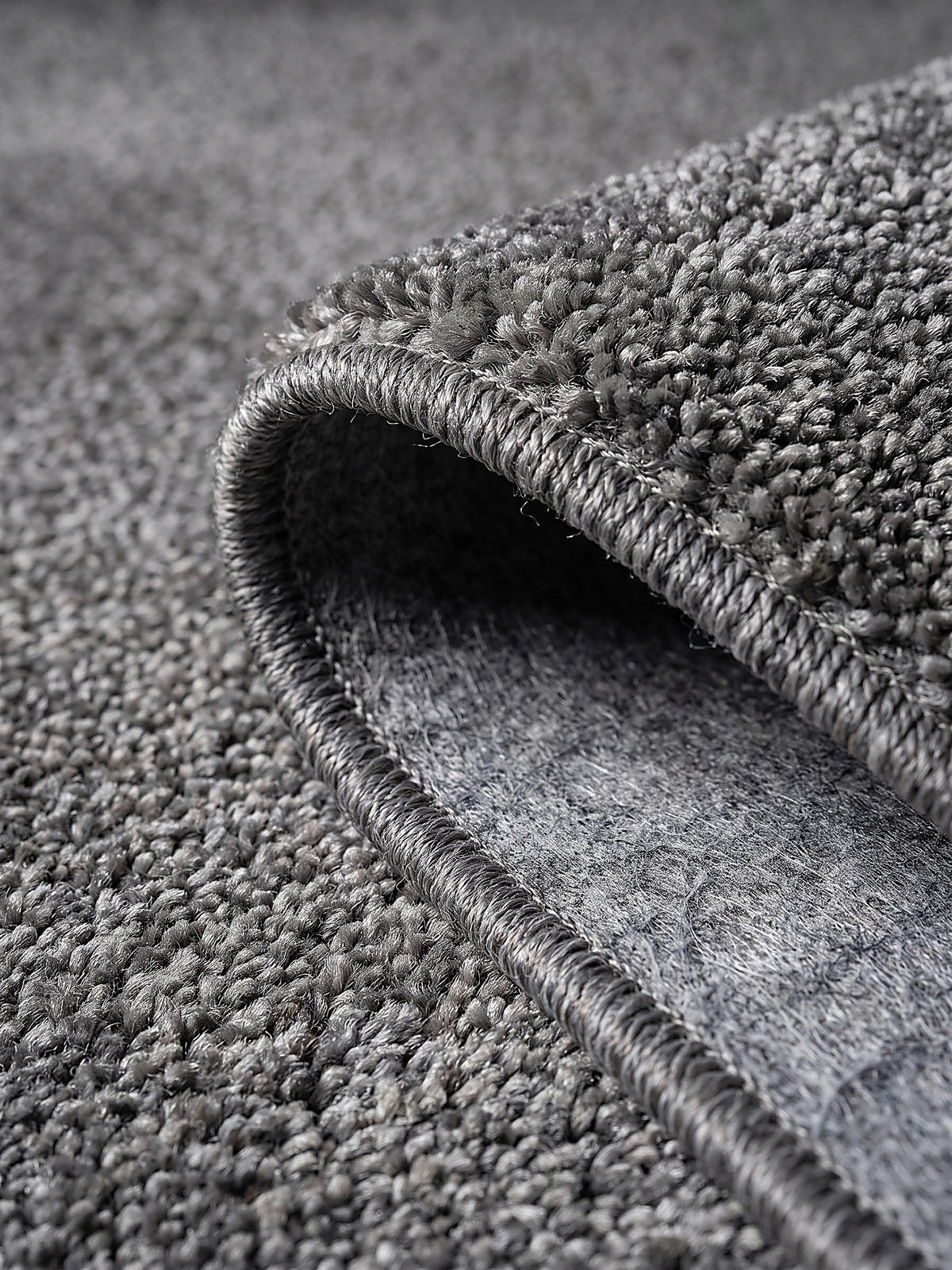 TEPPICH Hochflor BORMIDA Uni Polypropylen Anthrazit 160 x 230 cm - Anthrazit, Textil (160/230cm) - KADIMA DESIGN