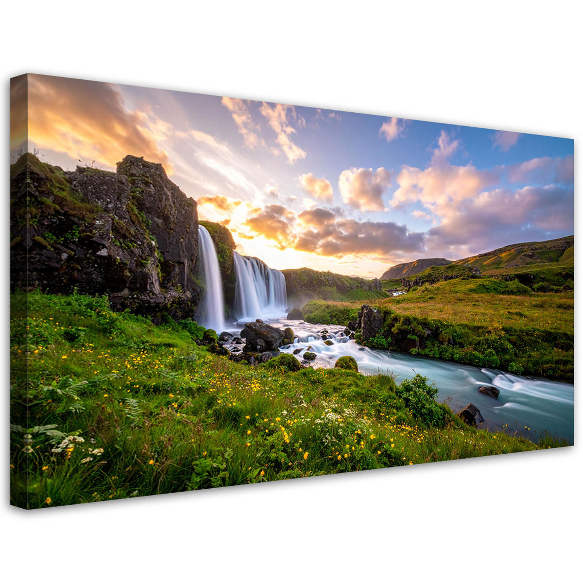 LEINWANDBILD Landschaften 80x40cm - Grün, Textil (80/40cm) - Feeby