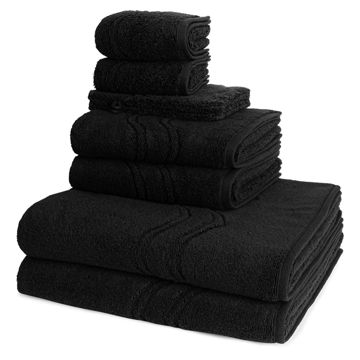 FROTTIERSET Cashmere feeling 8-teilig - Schwarz, Textil (50/100cm) - Ross