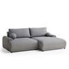 ECKSOFA MIT SCHLAFFUNKTION Tallin Grau Webstoff - Schwarz/Grau, Holz/Holzwerkstoff (240/145cm) - Maison de Reve