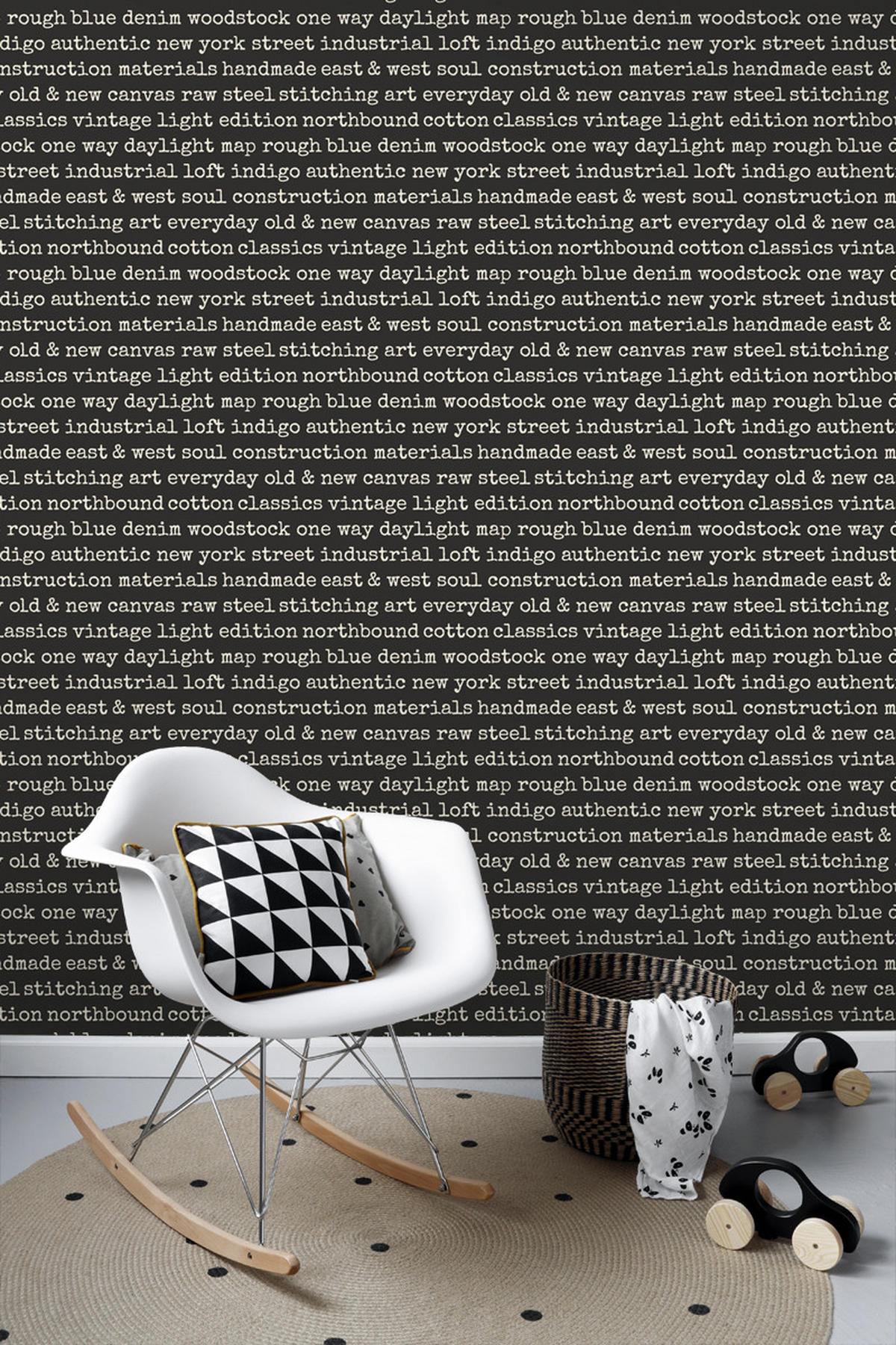 TAPETE City Talk Sprüche 53 cm x 10.05 m - Schwarz, Papier (53/1000cm) - ESTAhome