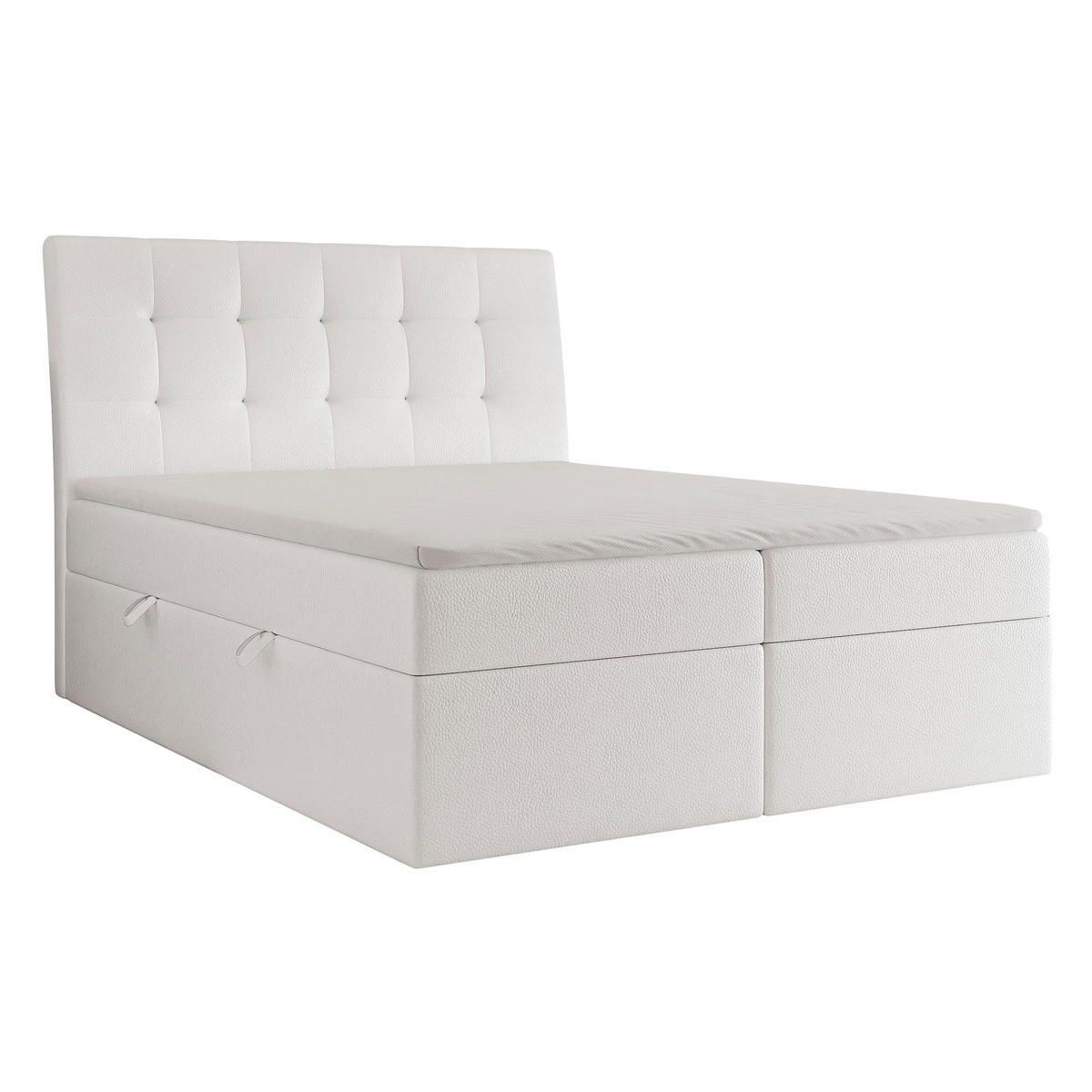 BOXBETT 180x200 cm mit Topper - Weiß, Textil (180/200cm) - Idohome
