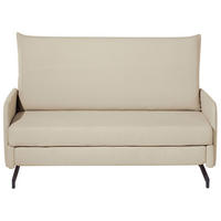 2-SITZER-SCHLAFSOFA Polyester Beige Belfast - Beige, Textil (147/68/80cm) - Beliani