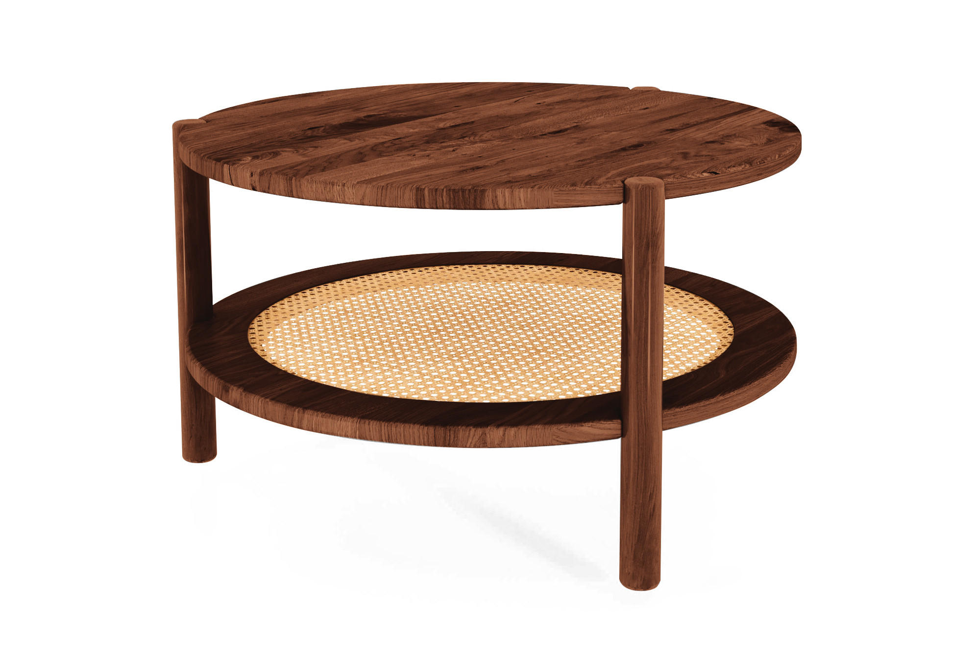 KAFFEETISCH NIEDRIG INA Wildeiche - Dunkelbraun, Holz (60/60/35cm) - byoak