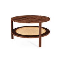 KAFFEETISCH NIEDRIG INA Wildeiche - Dunkelbraun, Holz (60/60/35cm) - byoak