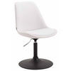 DREHSTUHL Lederlook weiß - Schwarz/Weiß, Textil/Metall (48/76/57cm) - CLP