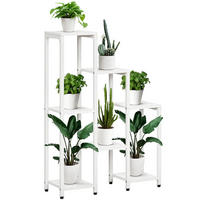 BLUMENSTÄNDER DE-05473 7 Ebenen, mit Kippschutz Weiß - Weiß, Metall (65/23/94.5cm) - ComfortXL