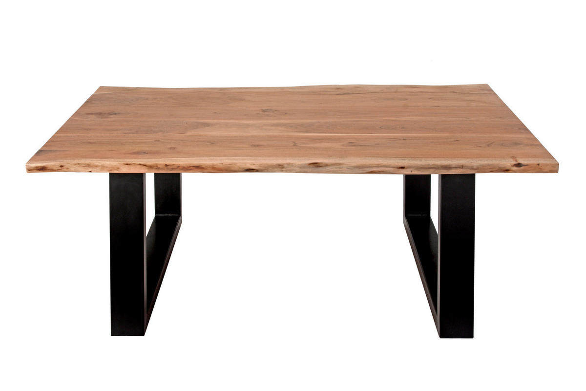 COUCHTISCH INSA - Beige/Schwarz, Holz/Metall (75/140/43cm) - SAM