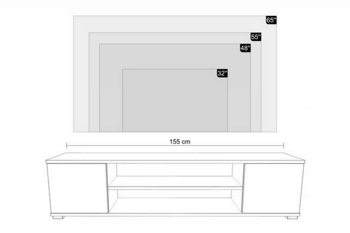 LOWBOARD Focus - Weiß, Holzwerkstoff (40/40/155cm) - RAUMHIRSCH FURNITURE