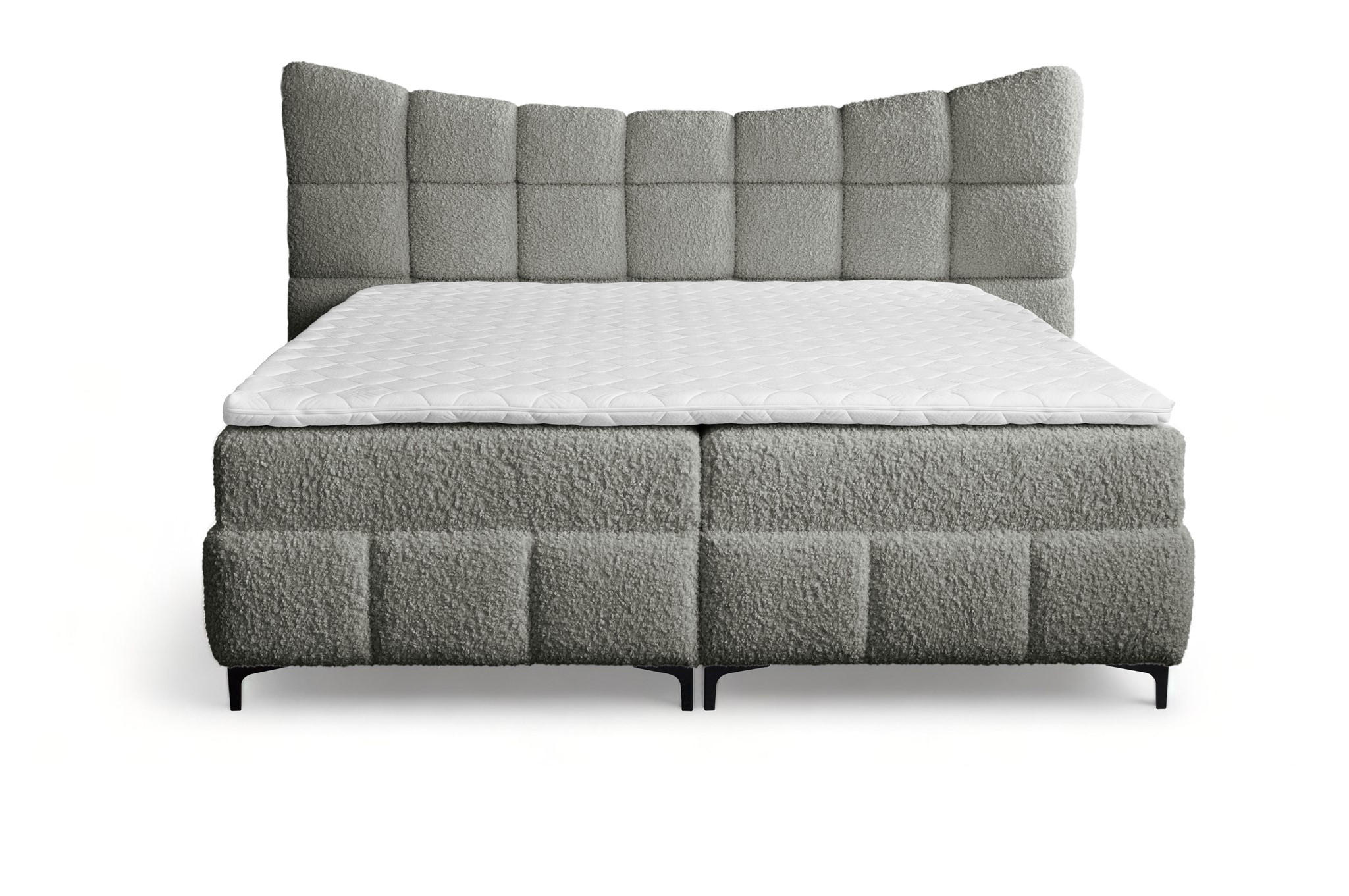 BOXBETT Nova In Rolf - Grau, Holzwerkstoff/Textil (160/200cm) - Fun Möbel