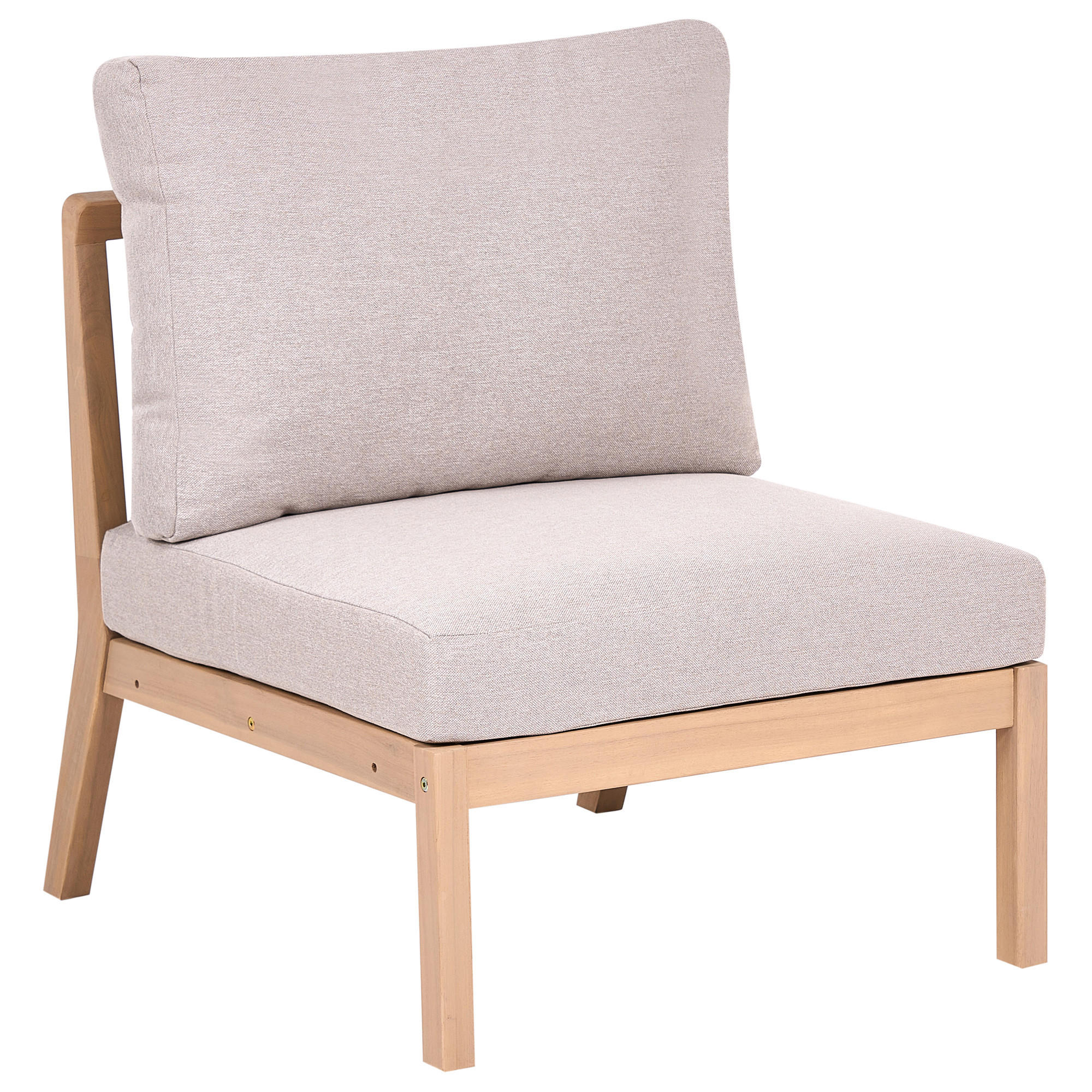 Beliani 1-Sitzer Hellbraun, Braun, Beige 66x84x80 cm