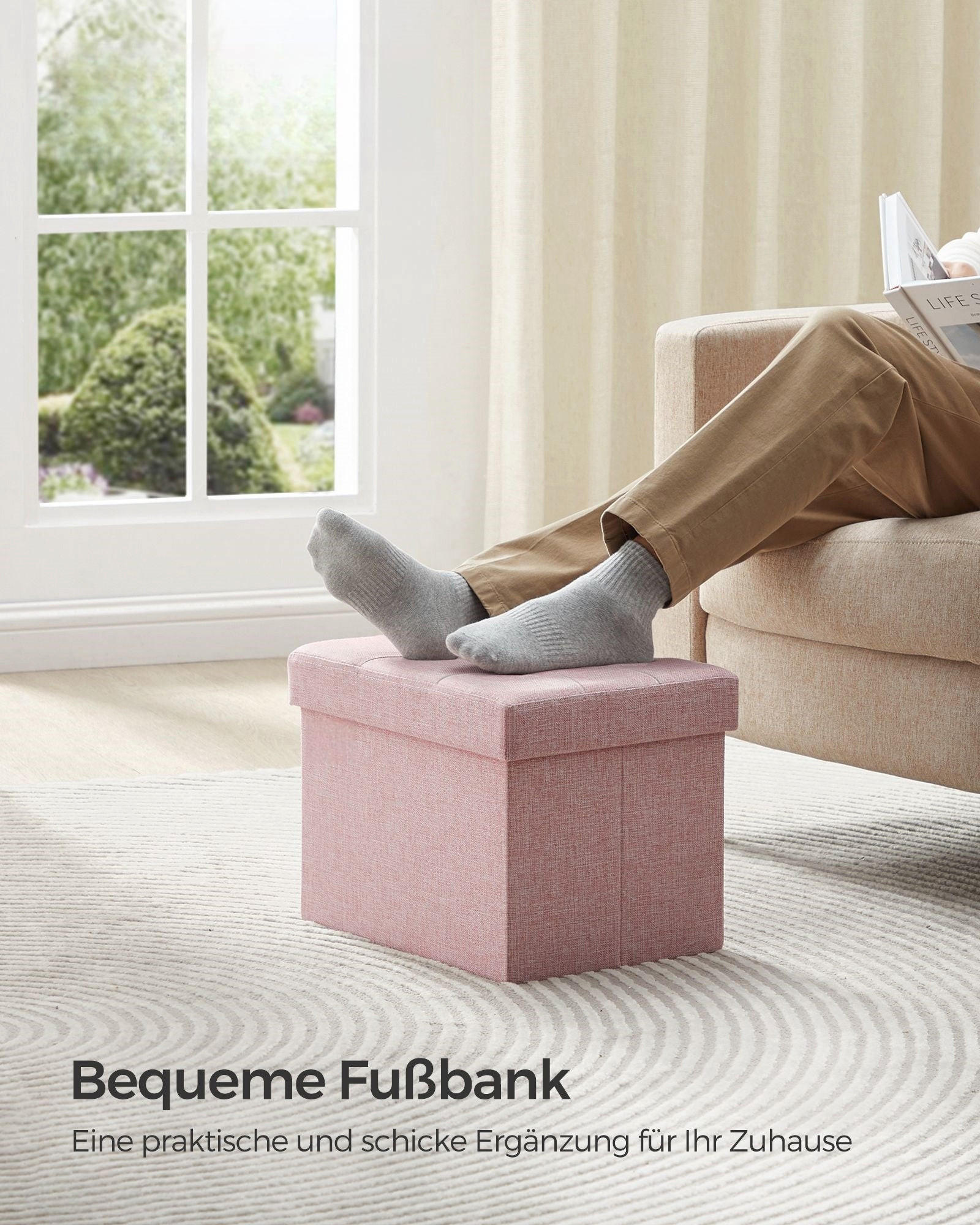 SITZBANK DOUALA - Rosa, Holzwerkstoff (41/31/31cm) - Hansiro