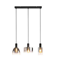 PENDELLEUCHTE Marsicano 55/5/180.5 cm - Schwarz, Metall (5/55/180.5cm) - Nettlife