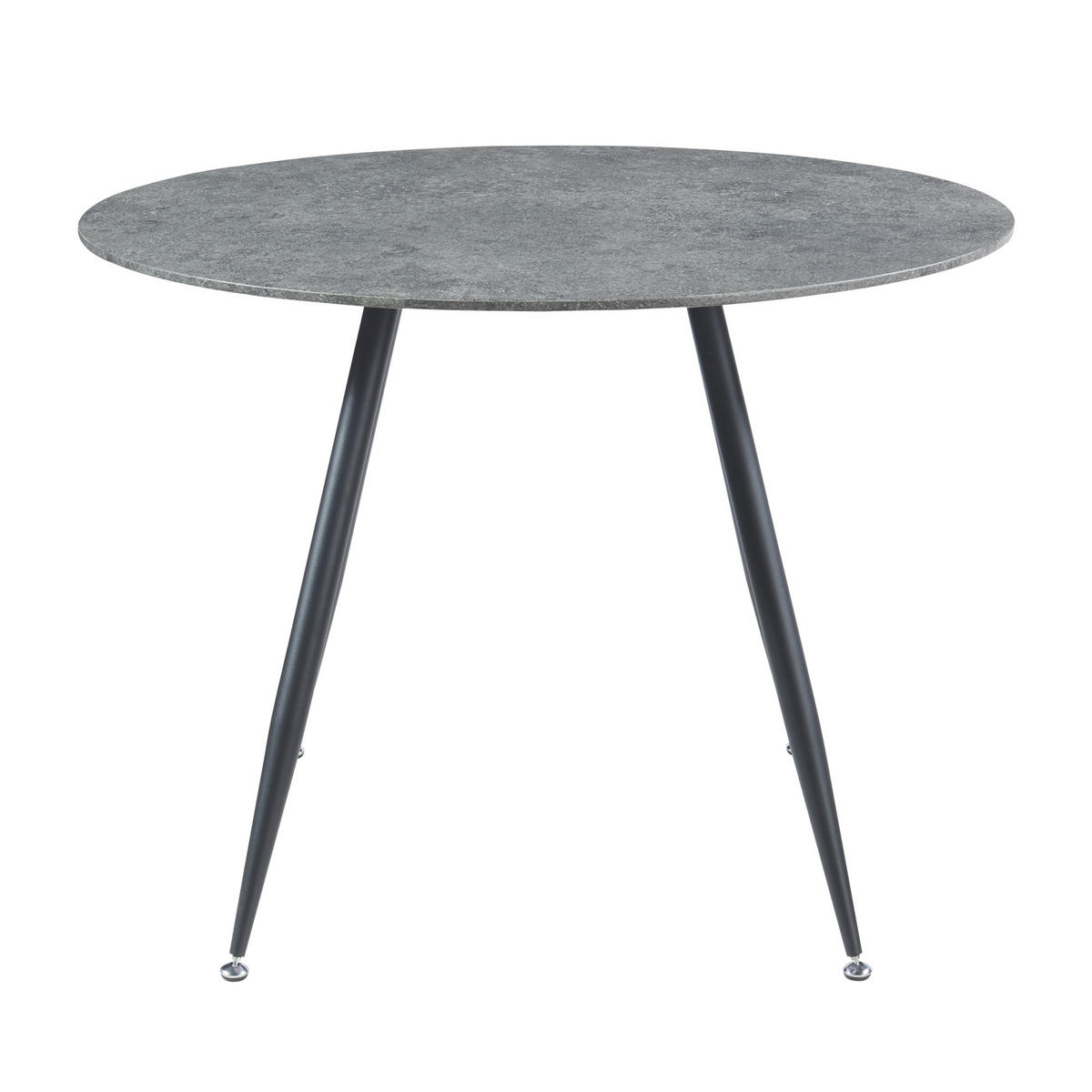 ESSTISCH Fitjar - Schwarz/Grau, Holzwerkstoff/Metall (100/100/75cm) - [en.casa]