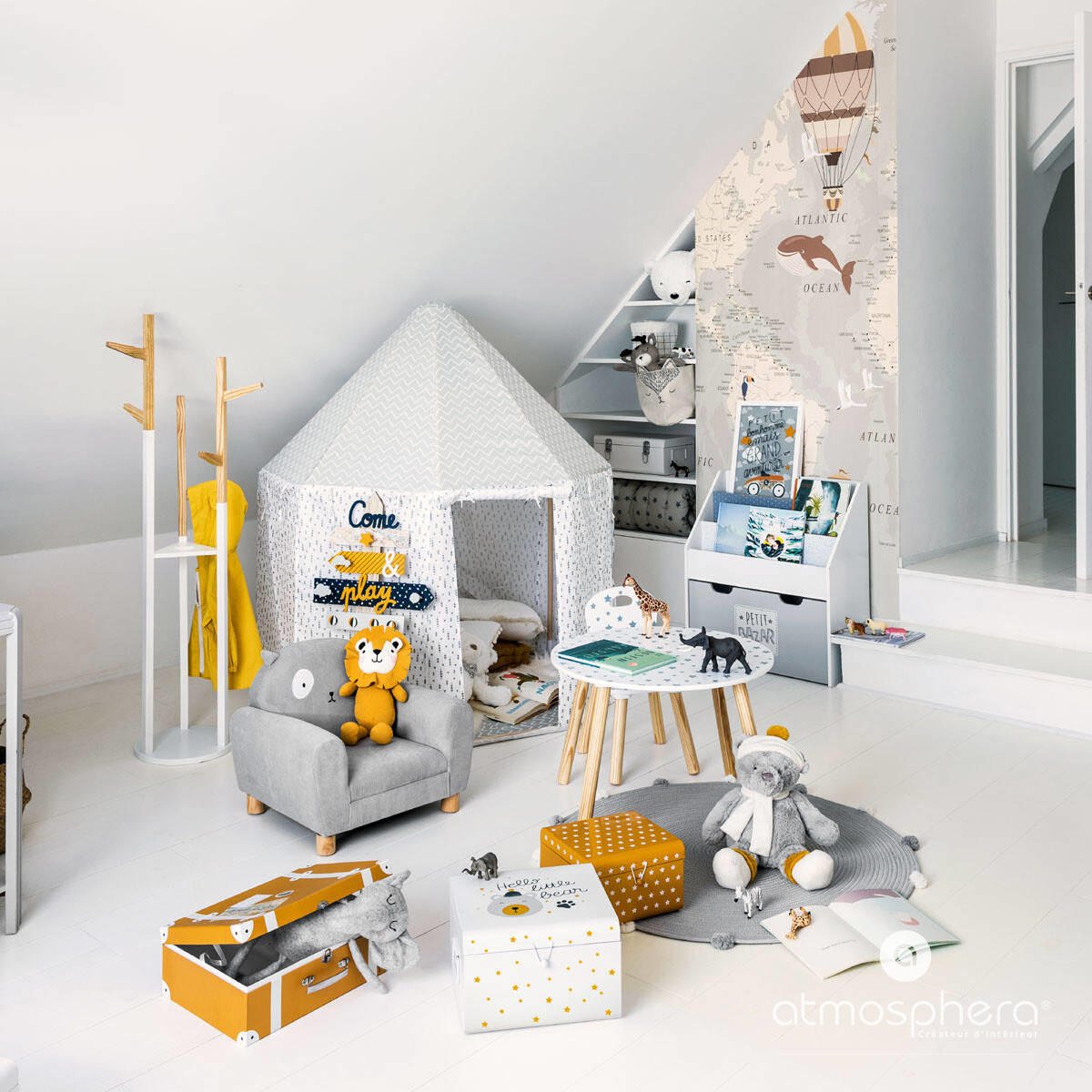 KINDERSESSEL Katrze - Grau, Textil (44/43/52cm) - Atmosphera for kids