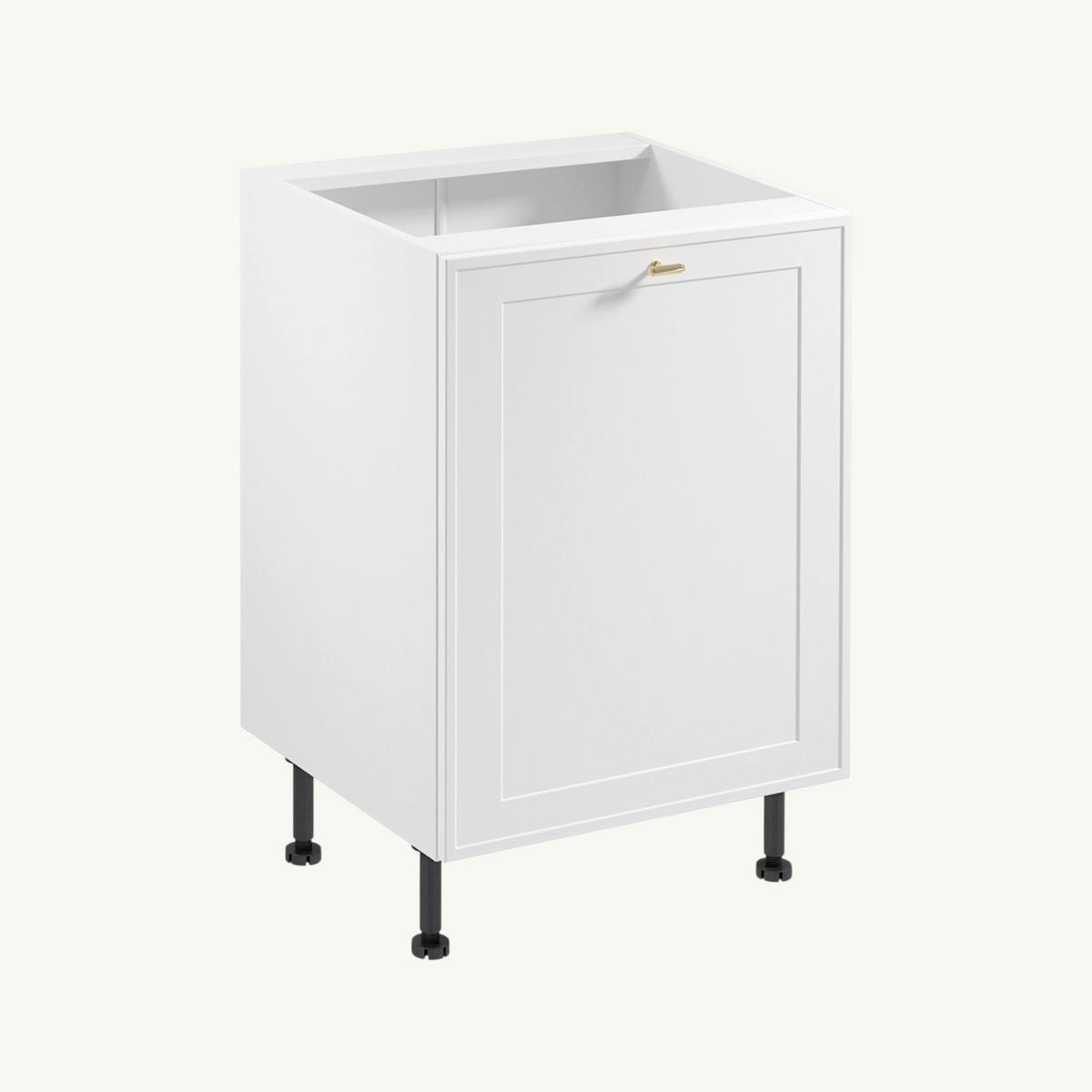 KÜCHENZEILE 240 cm Livaro – KU-S33 – Weiß / Sonoma Eiche - Goldfarben/Weiß, Holzwerkstoff/Metall (240/247/60cm) - hi-markt