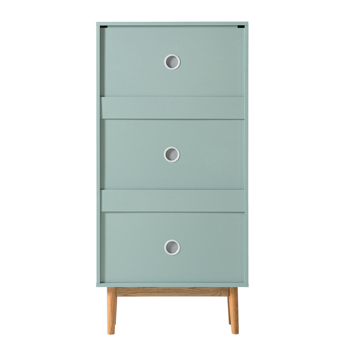 SCHUHKIPPER - Eichefarben/Mintgrün, Holzwerkstoff (63/130/24cm) - home24