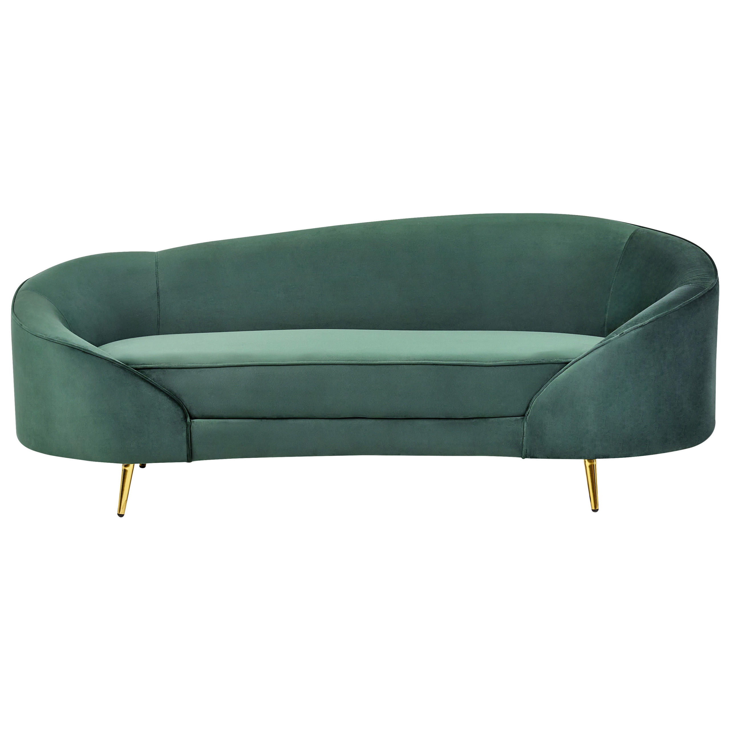 3-SITZER-SOFA Samtstoff Smaragdgrün Savar - Hellgrün, Textil (183/75/85cm) - Beliani