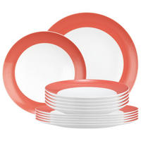 TAFELSERVICE Liberty Pure Colors Flamingo Red 12er Set - Rot, Keramik (1/1/1cm) - Seltmann Weiden