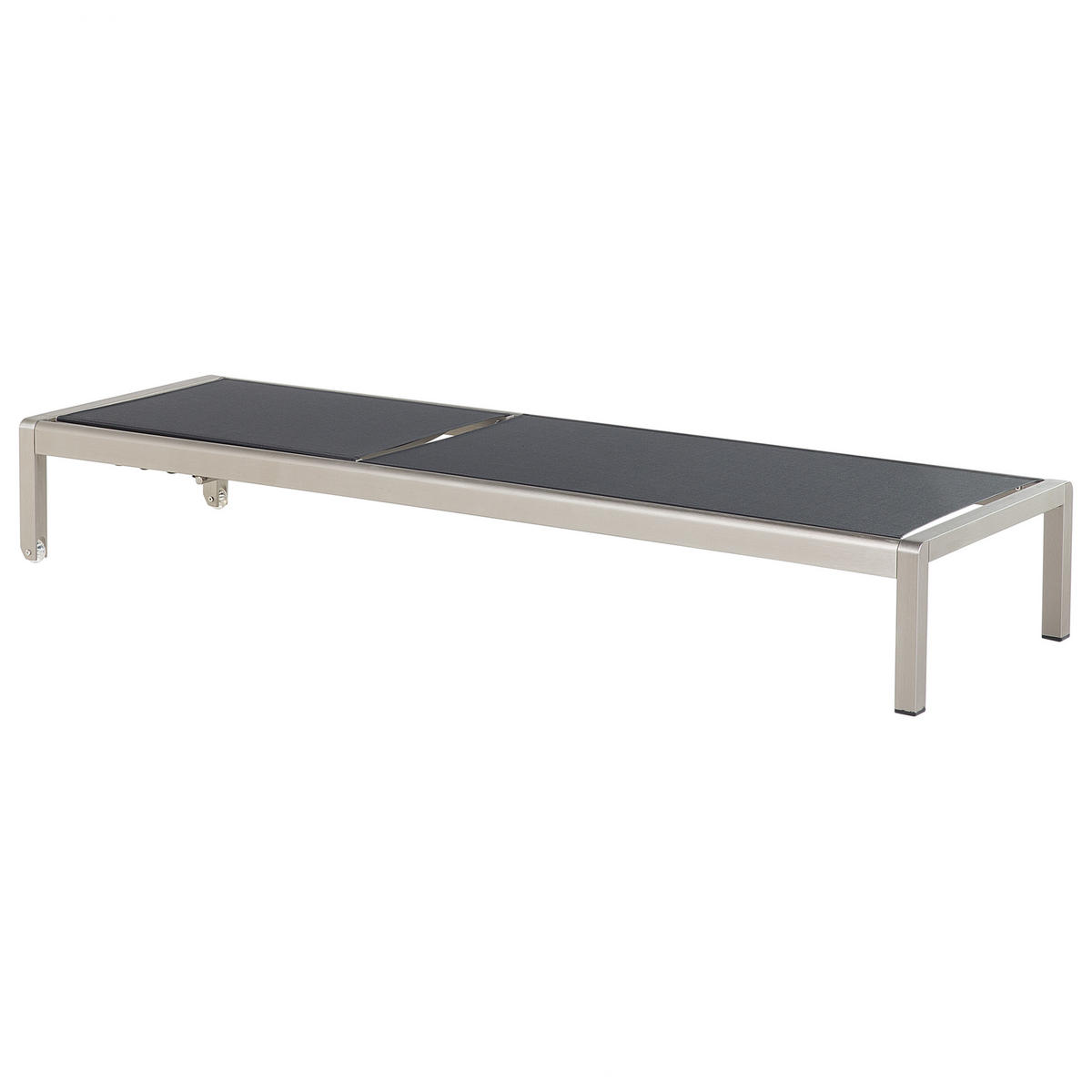 GARTENLIEGE schwarz Fossato - Schwarz, Metall (64/93/198cm) - Beliani