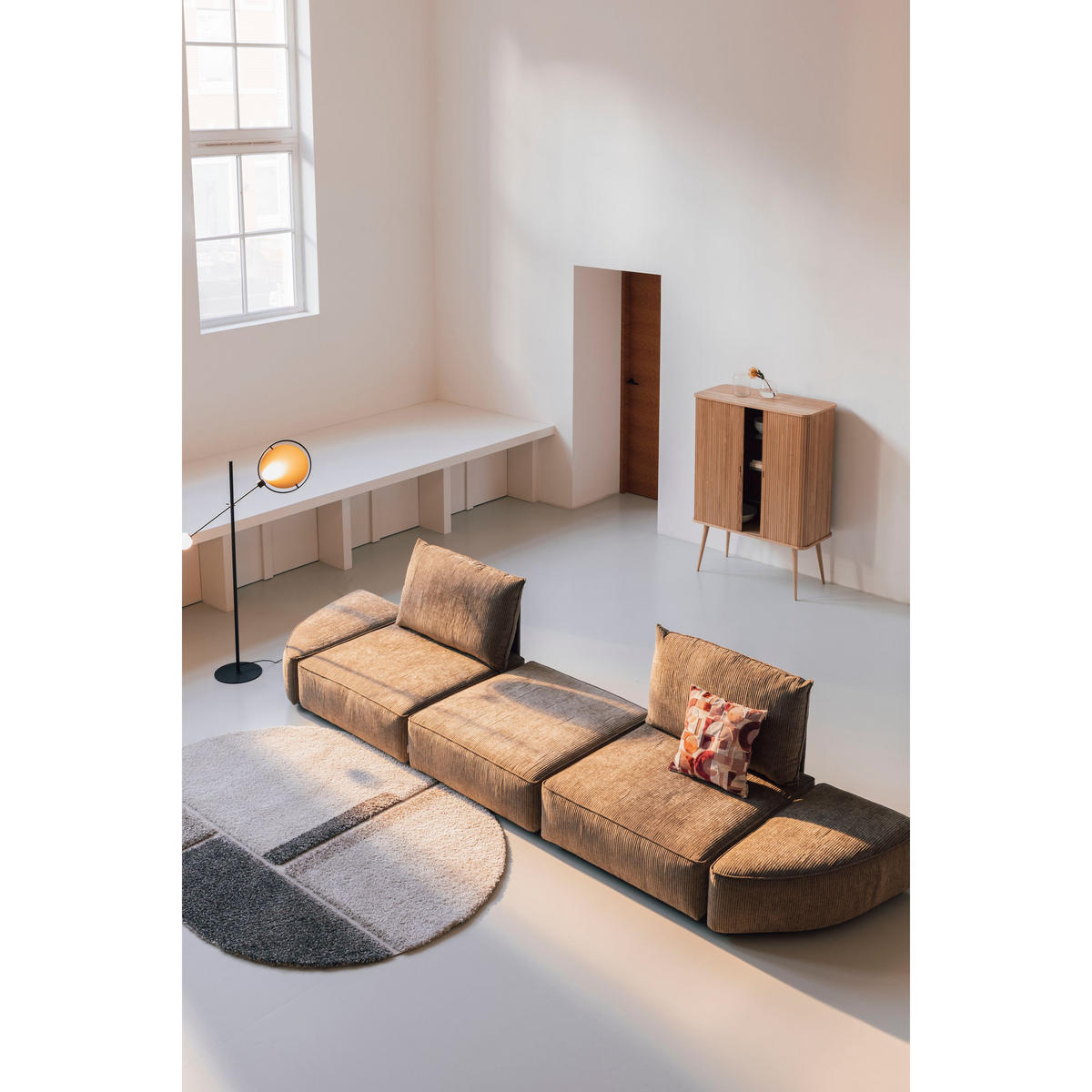 SOFA ELEMENT Hunter Moss/ Grün - Braun/Grün, Textil (99/38/100cm) - Zuiver
