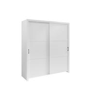 SCHIEBETÜRENSCHRANK - Kleiderschrank Sahara - 185 - Weiß - Schwarz/Weiß, Holzwerkstoff (185/206/60cm) - Möblo