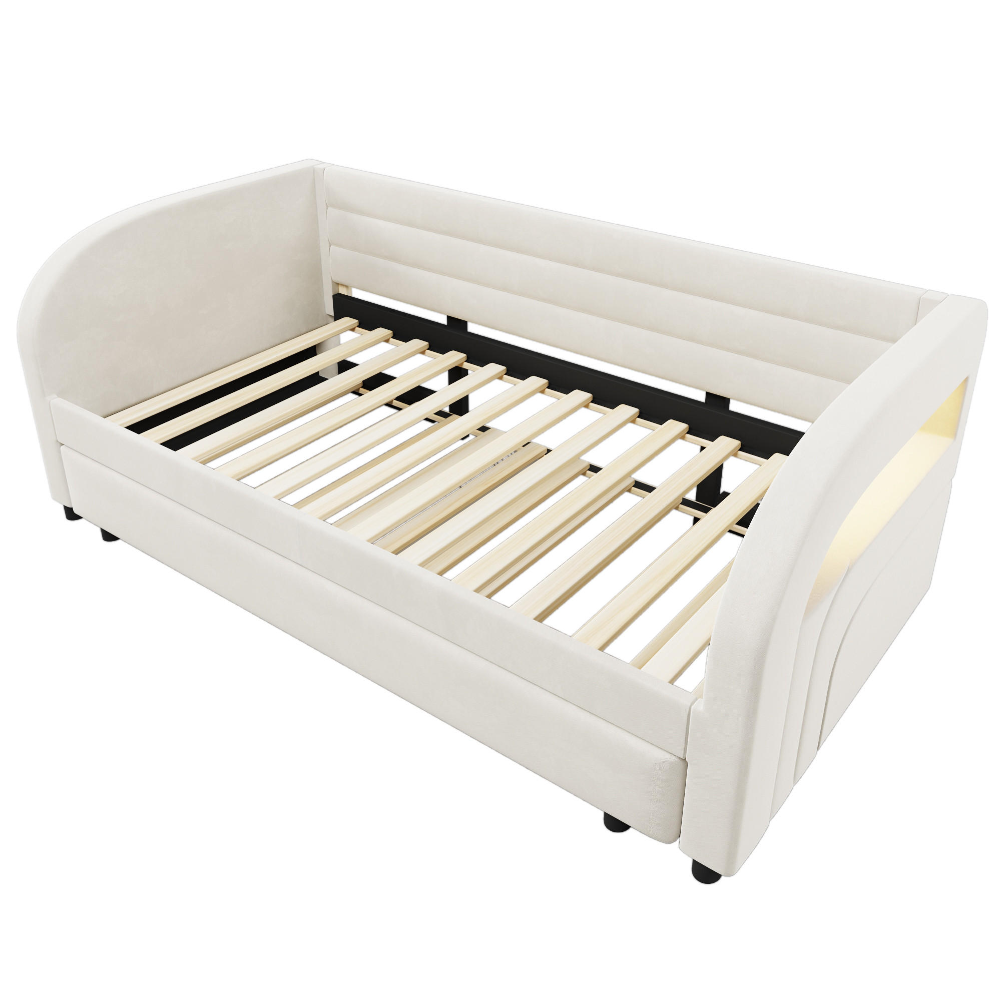 ComfortXL Ausziehbett Beige 90x200 cm