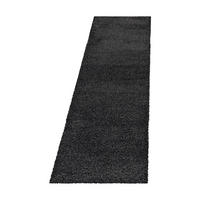 TEPPICH Hochflor Shaggy Uni Style Polypropylen Wohnzimmer Grau Läufer 80x250 - Grau, Textil (80/250cm) - KADIMA DESIGN